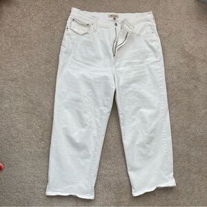 Madewell Perfect Vintage Wide Leg Cropped in Tile White, size 33